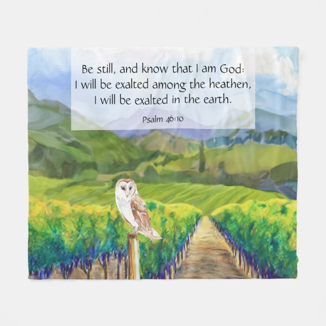 Psalm 46:10 fleecedecke (Vorderseite (Horizontal))
