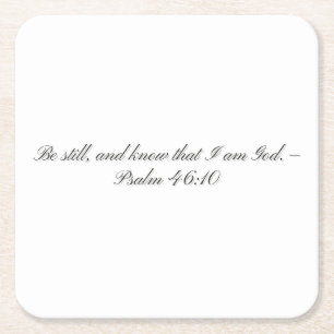 Psalm 46:10, Geschenk-Papieruntersetzer Rechteckiger Pappuntersetzer
