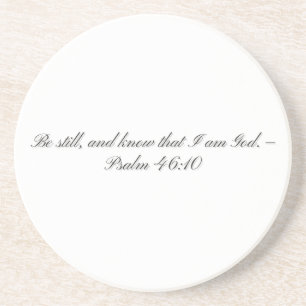 Psalm 46:10, Geschenk-Sandstein-Untersetzer Getränkeuntersetzer