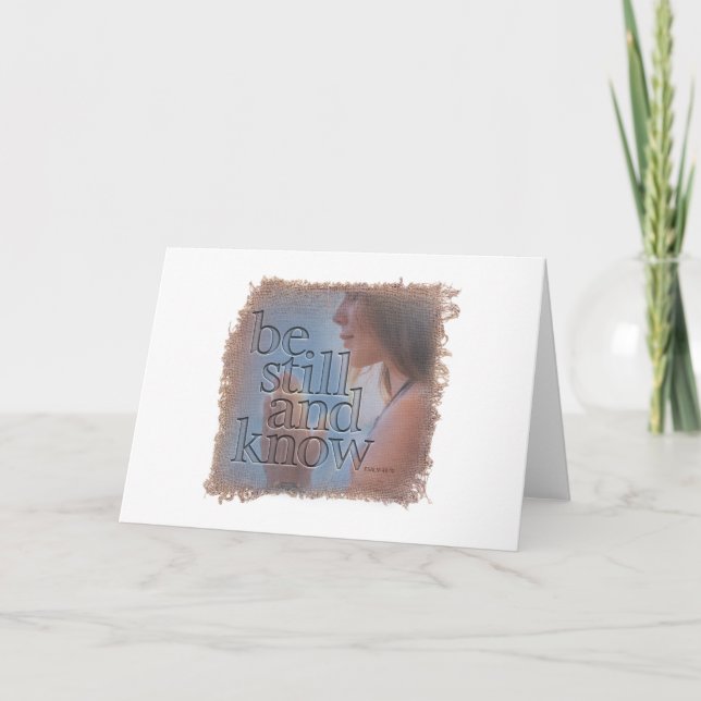 PSALM 46:10 - Grußkarte Dankeskarte (Vorderseite)