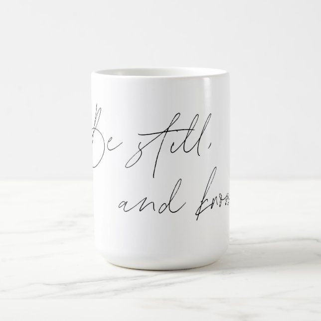 Psalm 46:10 Kaffeemaschine Tasse - Seien Sie still (Mittel)