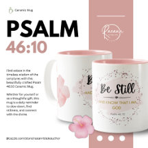 Psalm 46:10 Keramik Tasse