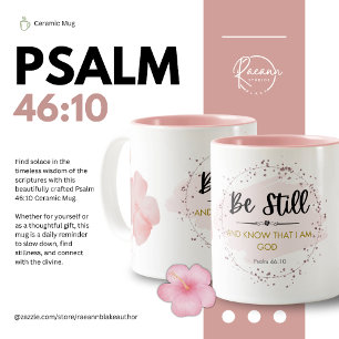 Psalm 46:10 Keramikbecher Zweifarbige Tasse