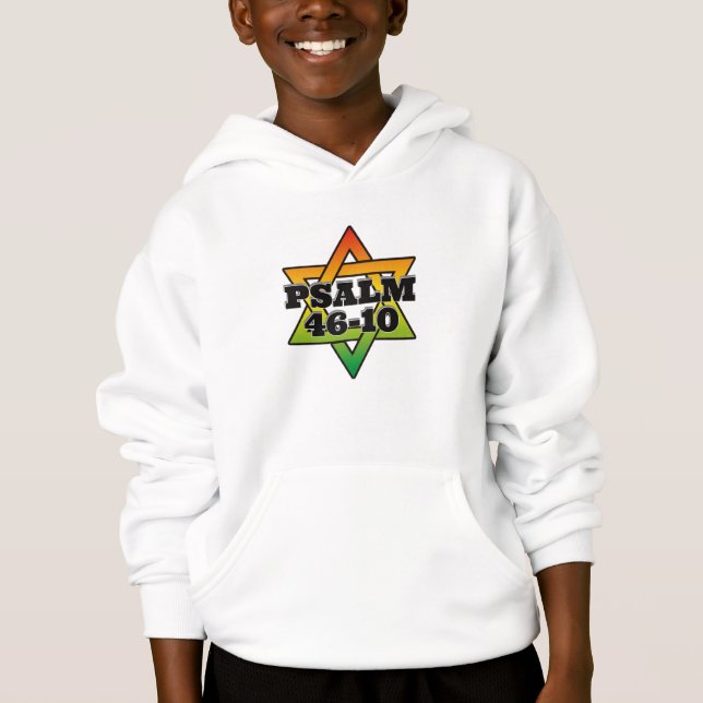 Psalm 46-10 - Kinder Pullover Hoodie (Vorderseite)