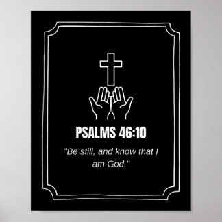 Psalm 46:10 KJV Bibelvers Schrift Minimalistisch Poster