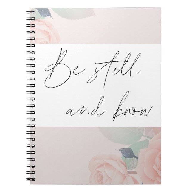 Psalm 46:10 Notebook- Seien Sie still und wissen Notizblock (Vorderseite)