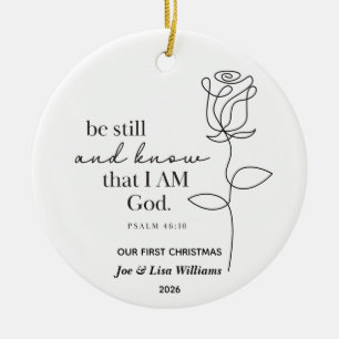 Psalm 46:10 Personalisierter Weihnachtsschmuck