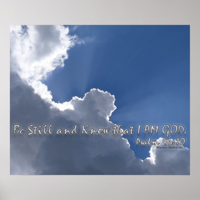 Psalm 46:10 poster (Vorne)