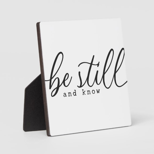 Psalm 46:10 Sei noch Bibelschrift-Zeichen Fotoplatte (Vorderseite)