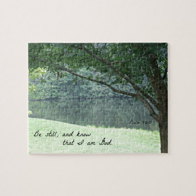 Psalm 46:10 Sei still und weiß, dass ich Gott bin. (Horizontal)