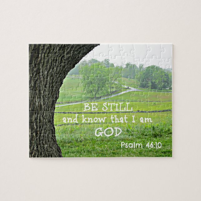 Psalm 46:10 Sei still und weiß, dass ich Gott bin. (Horizontal)