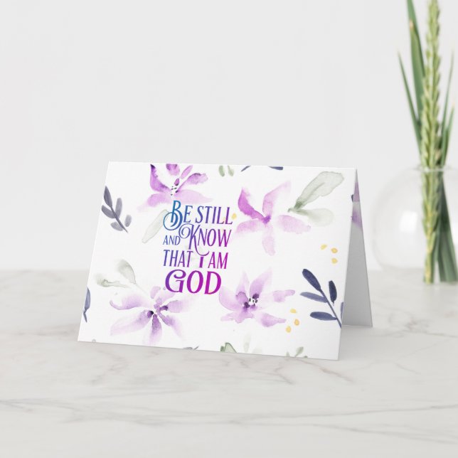 Psalm 46:10 Sei still und weißt, dass ich GOTT bin Karte (Vorderseite)