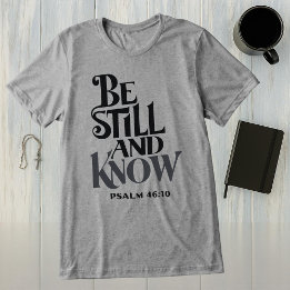 Psalm 46:10 Seid still und erkennt religiös Tri-Blend Shirt