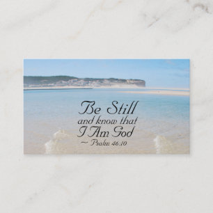Psalm 46:10 Seid still und wisst, dass ich die Bib Visitenkarte