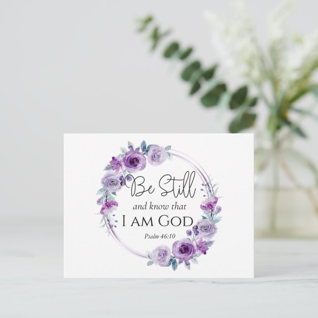 Psalm 46:10 Seien Sie still und kennen Sie die Lil Postkarte (Stehend Vorderseite)