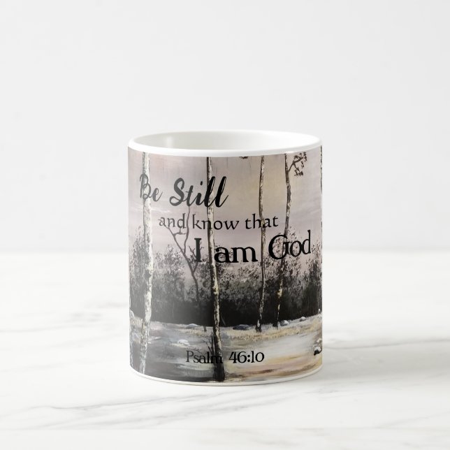 Psalm 46:10 Seien Sie still und kennen Sie die Nat Kaffeetasse (Mittel)