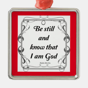 PSALM 46-10 SILBERNES ORNAMENT