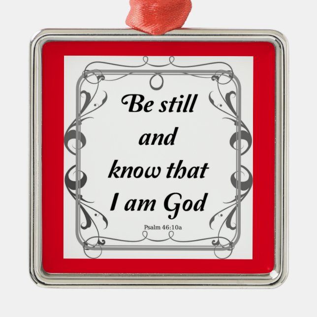 PSALM 46-10 SILBERNES ORNAMENT (Vorne)