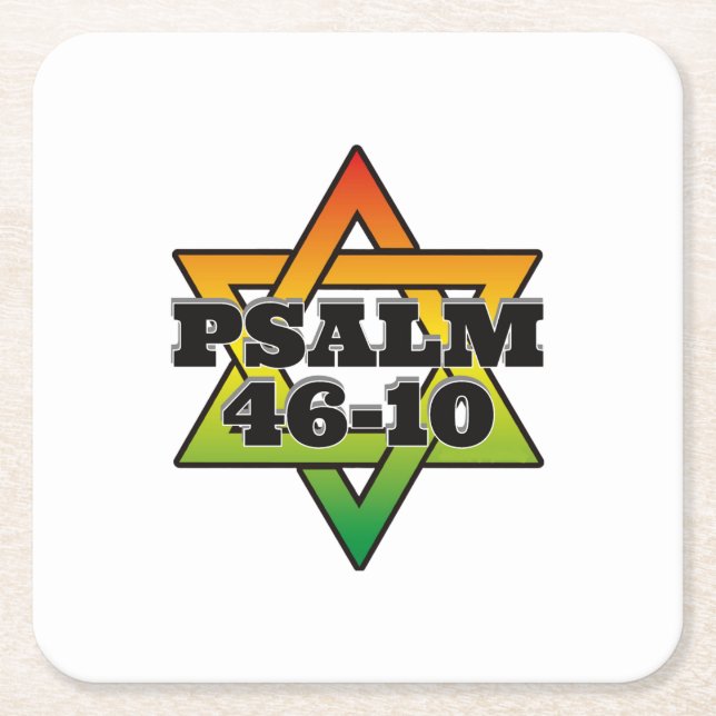 Psalm 46-10 - Square Paper Untersetzer (Vorderseite)