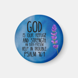 Psalm 46:1 Christliche Bibelvers-Kunst Magnet
