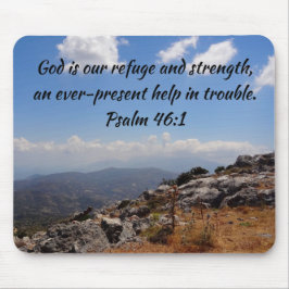 Psalm 46:1 Gott ist unsere Kraft Custom Bible Vers Mousepad