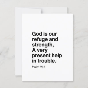 Psalm 46:1 Gott ist unsere Zuflucht und Stärke Postkarte