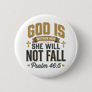 Psalm 46_5 Christliche Typografie Vektor Button