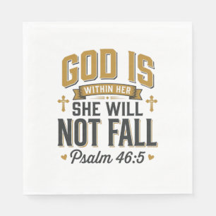 Psalm 46_5 Christliche Typografie Vektor Serviette