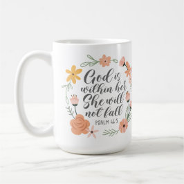 Psalm 46:5 Gott ist in ihr, sie wird nicht fallen Kaffeetasse