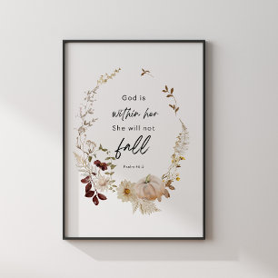 Psalm 46,5-Schriftposter – Gott ist in ihr Poster