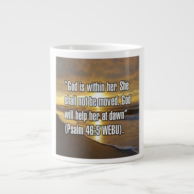 Psalm 46:5 WEBU Becher Jumbo-Tasse (Vorderseite)