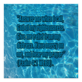 Psalm 4:1 WEBU Poster