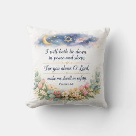 Psalm 4:8 Ermutigender Bibelvers, Friedlicher Schl Kissen