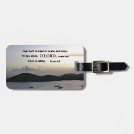 Psalm 4:8 Ich werde beide in Frieden liegen.... Gepäckanhänger