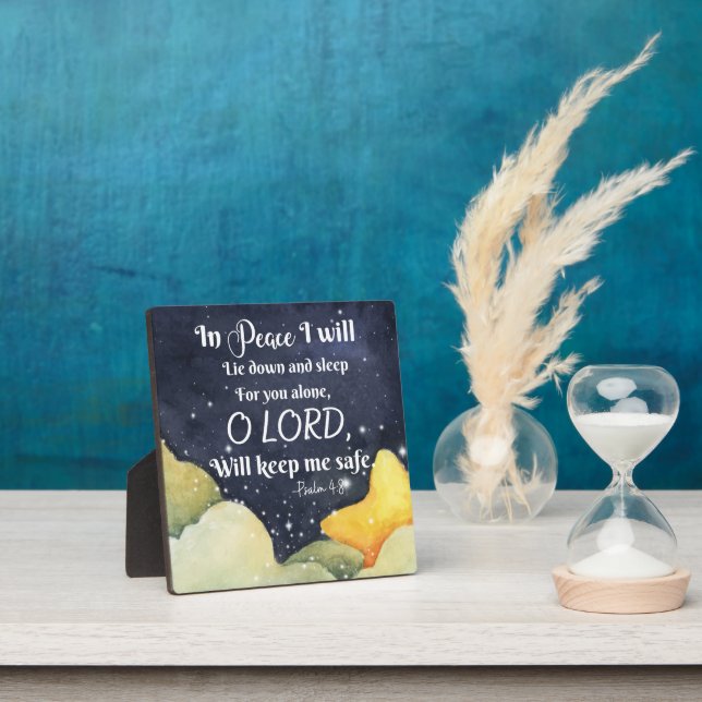 Psalm 4:8 in Frieden Fotoplatte (InSitu)