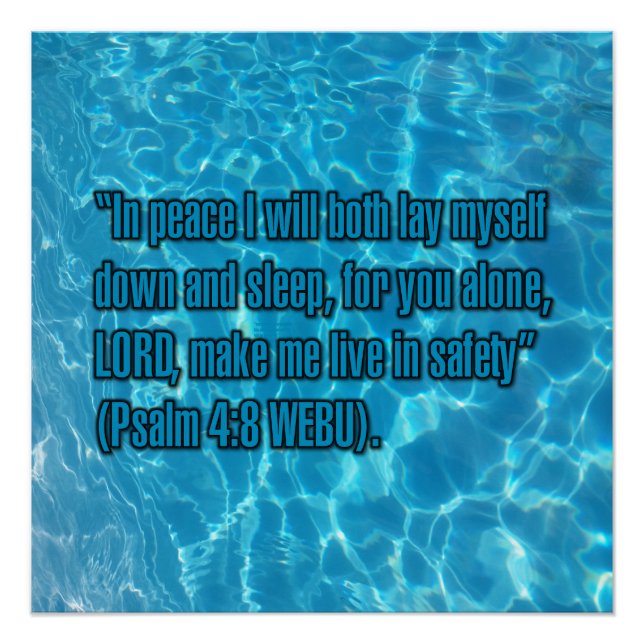 Psalm 4:8 WEBU Poster (Vorderseite)