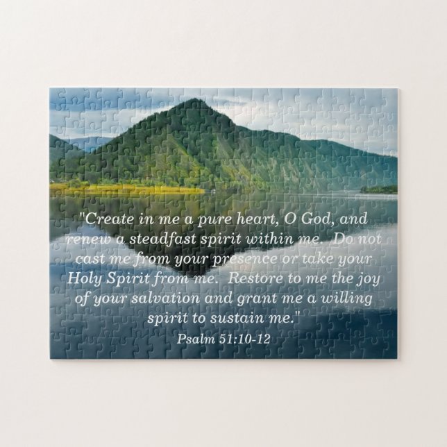 Psalm 51 10 - 12 Bergsee (Horizontal)