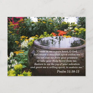 Psalm 51 10-13 Scripture Memory Card Postkarte