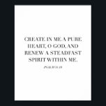 Psalm 51:10 poster<br><div class="desc">Schaffe in mir ein reines Herz...  - Psalm 51:10</div>