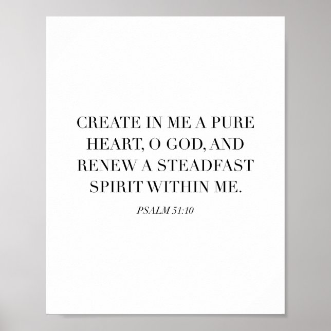 Psalm 51:10 poster (Vorne)