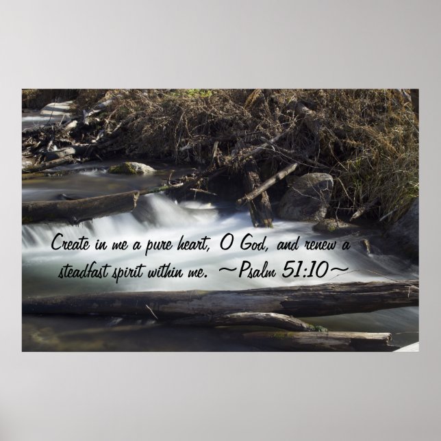 Psalm 51:10 Poster (Vorne)