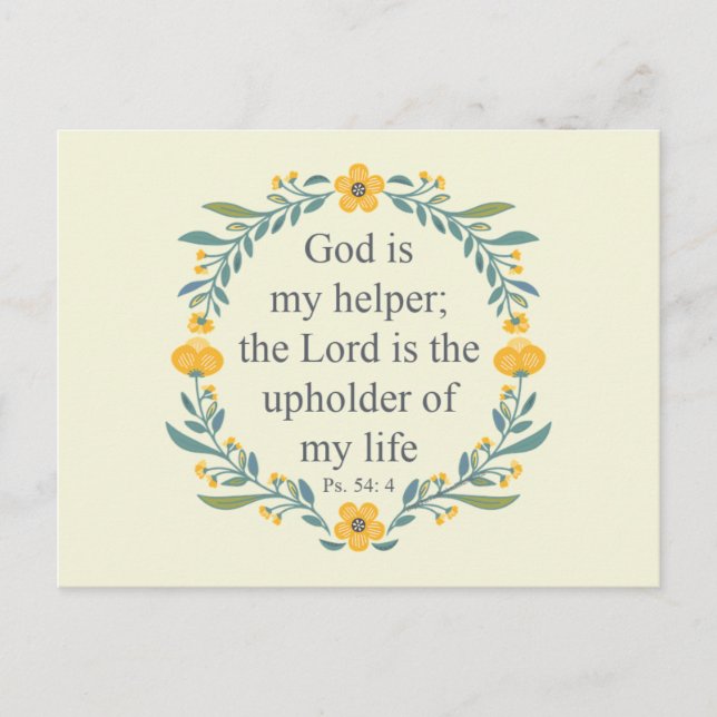 Psalm 54:4 postkarte (Vorderseite)