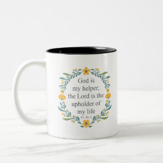 Psalm 54:4 zweifarbige tasse