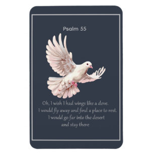 Psalm 55 Introvert christlicher Spruch Flieg weg Magnet