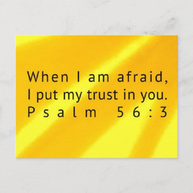Psalm 56:3 Postkarte der Schrift (Vorderseite)