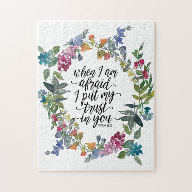 Psalm 56:3 Wenn ich fürchte, ich vertraue Ihnen (Vertikal)