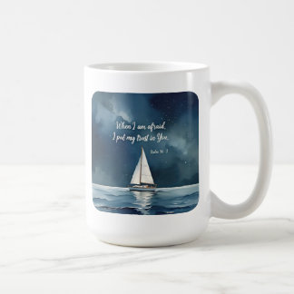 Psalm 56 3 Wenn ich fürchte, ich vertraue Ihnen Kaffeetasse