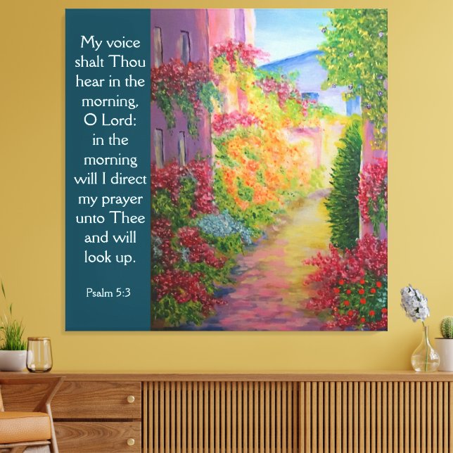 Psalm 5:3 leinwanddruck (Insitu (Wohnzimmer))