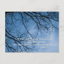 Psalm 5:3 Meine Stimme solltet ihr morgens hören Postkarte
