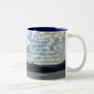 Psalm-5:3 Zweifarbige Tasse